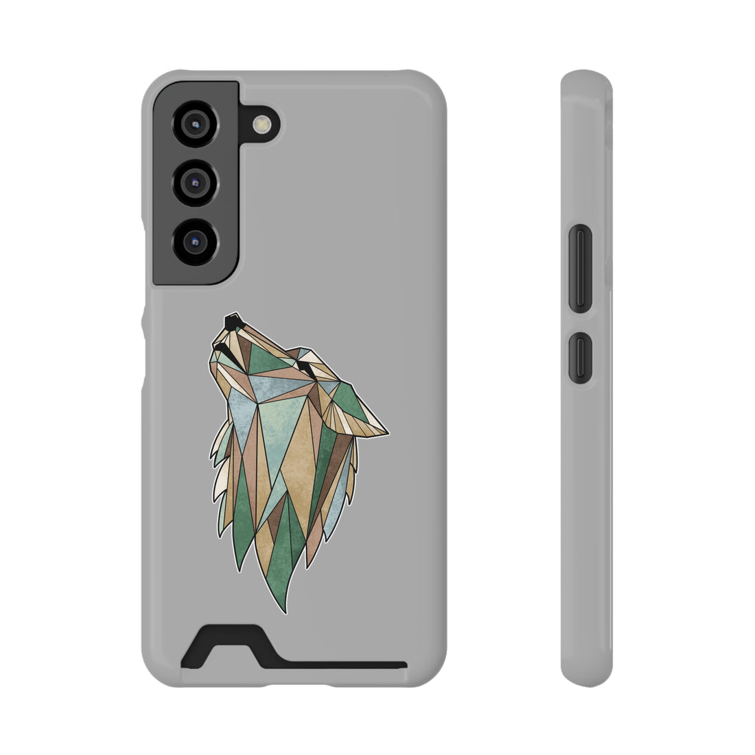 Wolf Phone Case With Card Holder