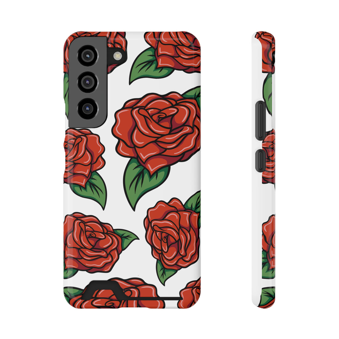 Rose Phone Case With Card Holder